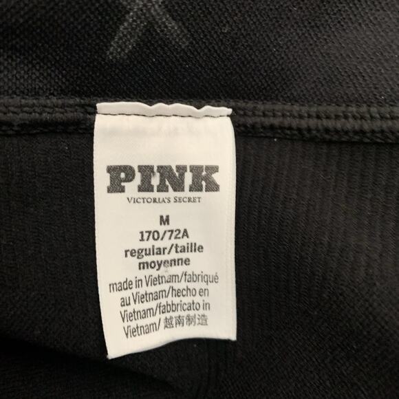 PINK Victoria’s Secret Ultimate Leggings Womens Sz Medium Black Stretch 170/72A - Picture 2 of 7